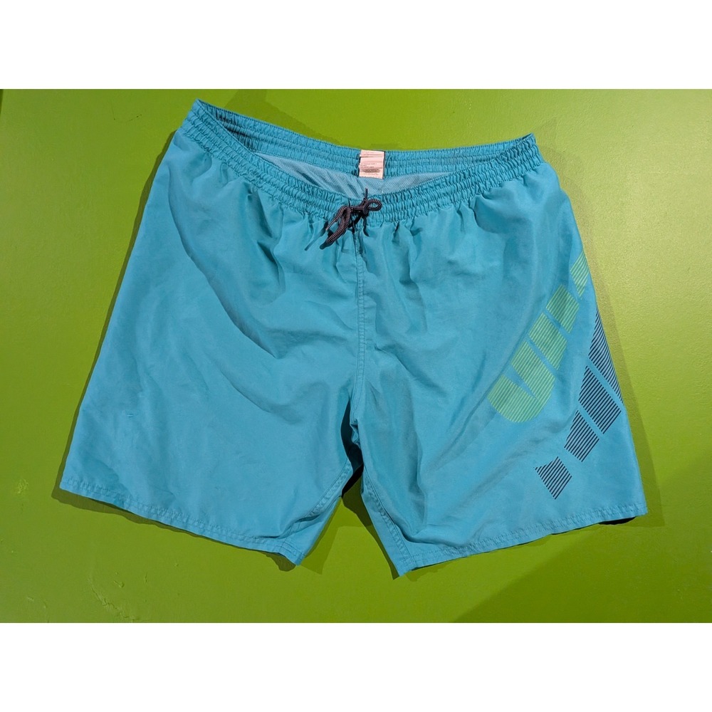 Nike Swim Trunks Men's 2XL Blue Mesh Lined